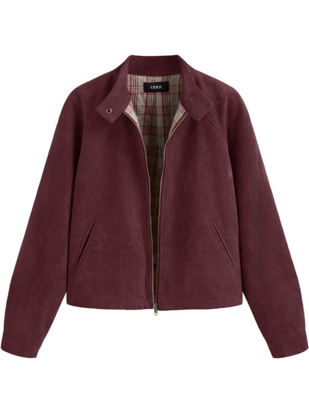 Chic Faux Suede Zip-Up Bomber Jacket for Women | Stylish Fall Outerwear